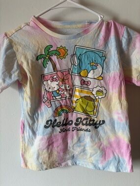 Hello Kitty Tie-Dye Graphic Tee - Pink Multi